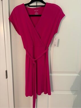 Nine West Fuchsia Wrap Dress